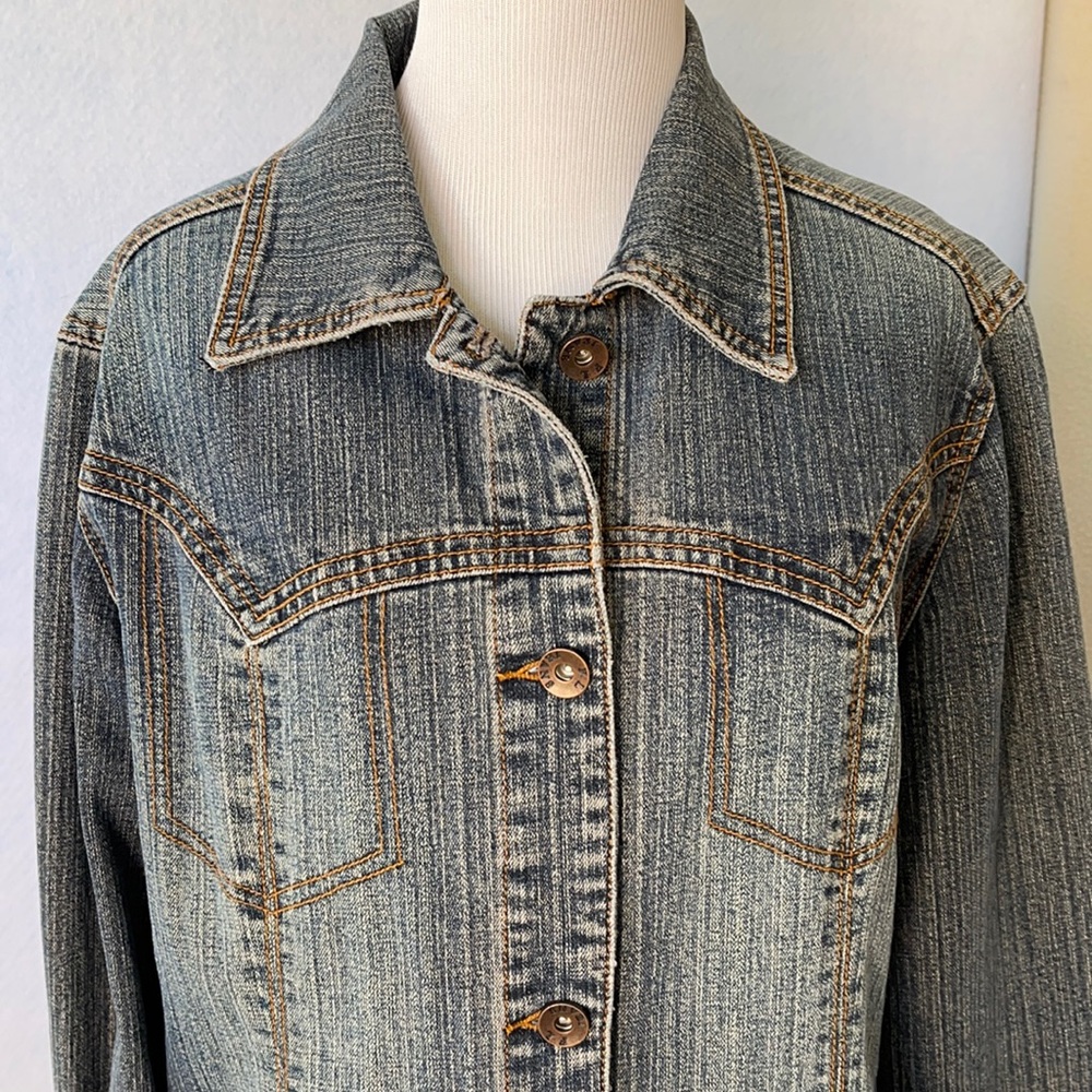 Stud Embellished Jean Jacket F.L. Jeans - Picture 2 of 12